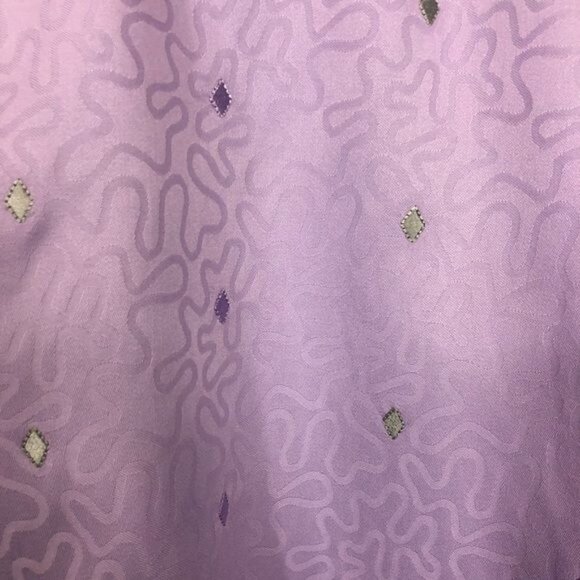 Brandolini Purple Diamond Puzzle Pattern Button-Down Point Collar Size Large - Picture 4 of 4